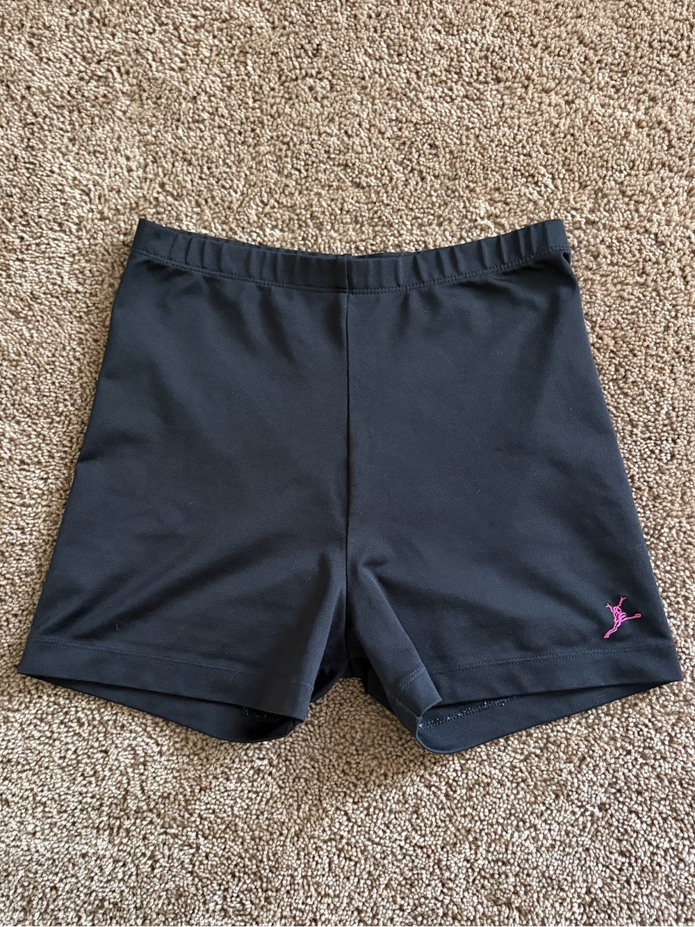 Capezio Black Kids Dance Shorts with Pink Logo